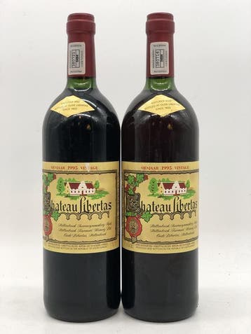 2 x 75cl Chateau Libertas Stellenbosch Z-Afrika 1995 (rood), Ophalen of Verzenden, Rode wijn