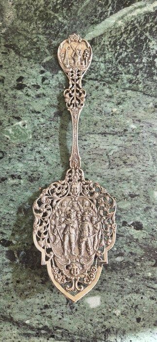 Taartschep - .833 zilver - 1910-1920 - Grote zilveren, Antiek en Kunst