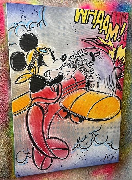 Alvin Silvrants (1979) - Mickey Mouse - Whaam, Antiquités & Art, Art | Objets design