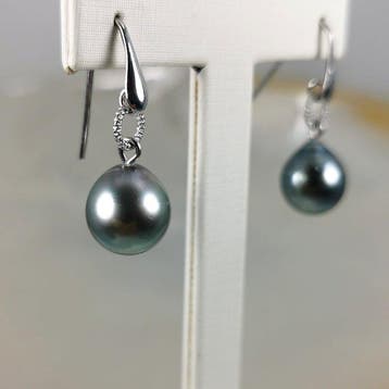 Oorbellen Zilver Parel - Tahiti DR Ø11,4x12,9mm, Nieuw