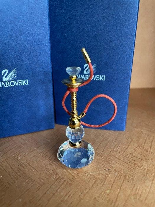 Swarovski - Beeldje - Memories Waterpijp Goud Zeldzaam -, Antiek en Kunst, Curiosa en Brocante