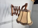 Wandlamp - Hout, Metaal - houten schaarlamp