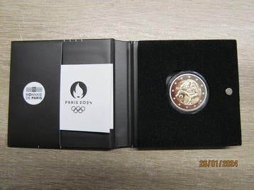 Frankrijk. 2 Euro 2024 Jeux Olympiques de Paris 2024 Proof