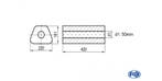 FOX Uni-demper trapezium zonder mof - verwerking 644 220x161, Verzenden