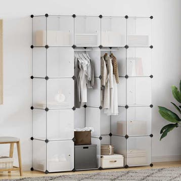 vidaXL Modulaire kast met 14 compartimenten wit 37 x 146 x, Verzenden, Nieuw