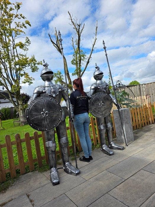Figuur - XXL Knights (2) - Metaal, Antiek en Kunst, Kunst | Designobjecten