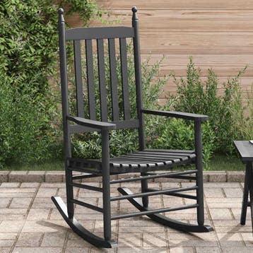 vidaXL Schommelstoel met gebogen zitting massief, Jardin & Terrasse, Verzenden