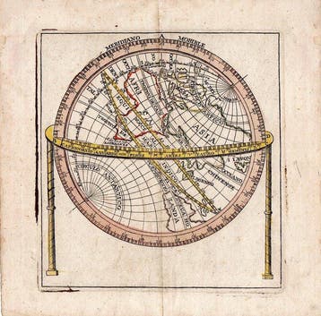 Globo terrestre con armilla zodiacale; tavola priva di, Boeken, Nieuw