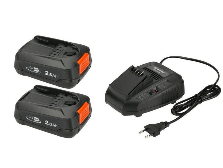 Gardena P4A QC 18V - Accu 2,5 Ah (2x) + oplader, Tuin en Terras, Overige Tuin en Terras, Zo goed als nieuw, Verzenden