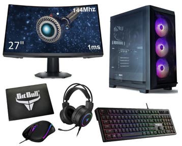 Complete 144Hz RTX 3050 Gaming PC Setup - 27 Curved Gami..., Computers en Software, Ophalen of Verzenden, Nieuw
