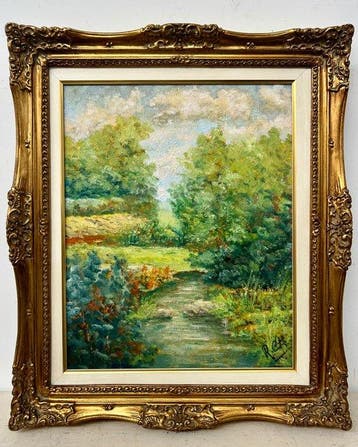 Italiaanse school (XX) - Paesaggio con ruscello