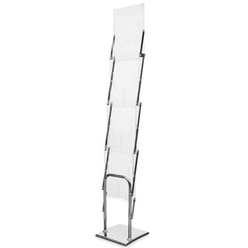 Folderstandaard | COLUMBIA | Staal/Plexiglas | Verchroomd |, Verzenden