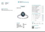 Bague - 14 carats Or blanc - 2.25ct. tw. Saphir - Diamant -