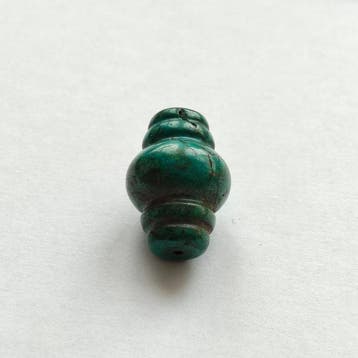Oud-Chinees turkoois Zeldzame schelpvormige kraaltalisman -