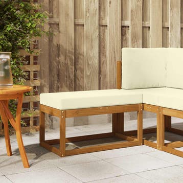 vidaXL Buiten Stoolbench Massief Acacia Hout Natuurlijk en, Verzenden, Nieuw