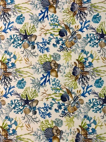 Elegant tafelkleed voor grote tafels. Blauwe koraal. -