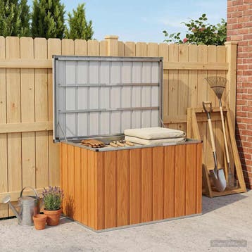 vidaXL Buitopslagdoos Hout 109 x 67 x 65 cm Gegalvaniseerd, Tuin en Terras, Verzenden, Nieuw