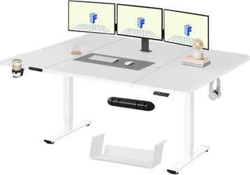 Zit sta bureau - Elektrisch - Verstelbaar - 180x80 cm - Wit, Maison & Meubles, Verzenden