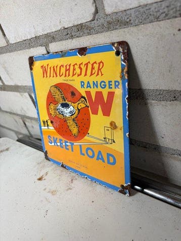 Winchester Ranger Skeet Load emaille reclamebord uit 1949 –