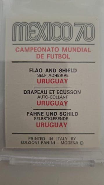 1970 Panini MEXICO 70/Écusson et Drapeau de lUruguay avec, Verzamelen, Nieuw
