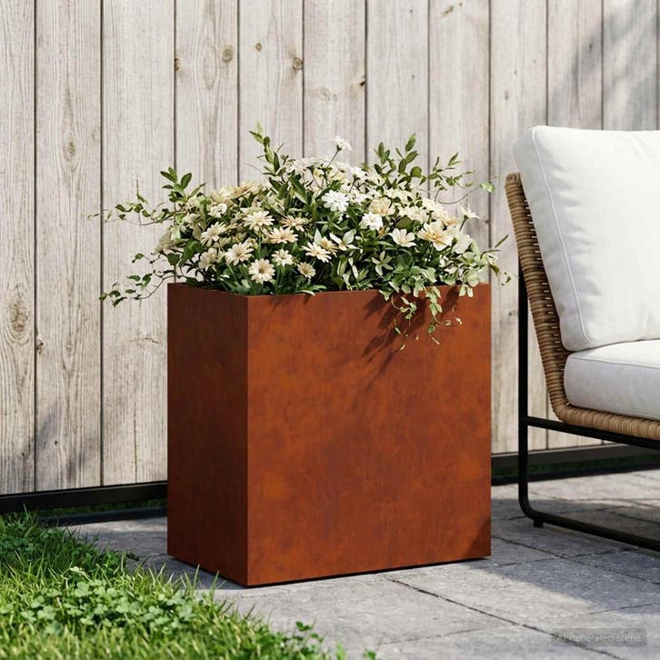 vidaXL Plantenbak Roestkleurig 50 x 30 x 50 cm weervast, Jardin & Terrasse, Pots de fleurs, Envoi