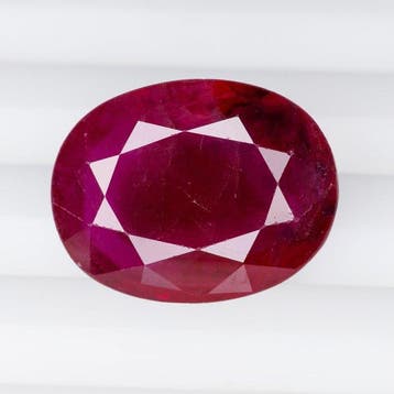 1 pcs Rood Robijn - 2.09 ct - Asian Institute of Gemological