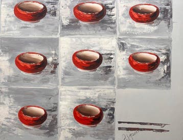 W. Paul (XX) - Rythme en Rouge et Gris