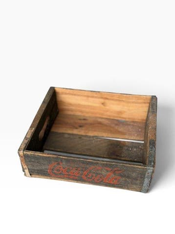 coca cola - Kist - Hout - Zeldzaam - zonder minimumprijs!