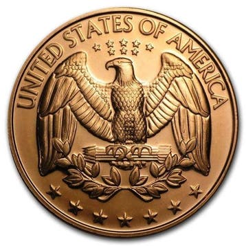 Verenigde Staten. 5 x 1 oz US Quarter 999 Fine Copper Round