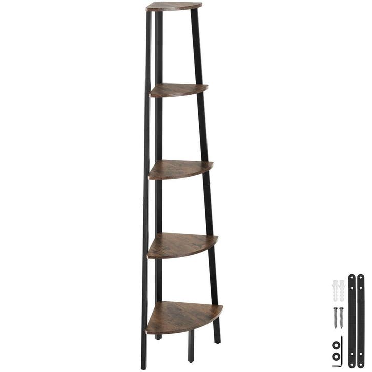 tectake Hoekkast Portland 34x34x158,5cm - Industrieel hout d, Huis en Inrichting, Overige Huis en Inrichting, Verzenden