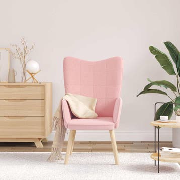 vidaXL Fauteuil Roze 62 x 67 x 95,5 cm Sherpa Stof, Verzenden, Nieuw