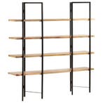 vidaXL Boekenkast met 4 schappen 160x35x160 cm massief, Huis en Inrichting, Verzenden, Nieuw