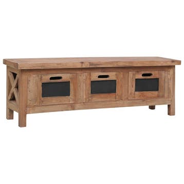 vidaXL Tv-meubel met 3 lades 120x30x40 cm massief, Huis en Inrichting, Verzenden, Nieuw