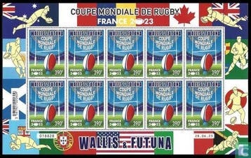 Wallis en Futuna - Wereldkampioenschap rugby - 2023, Timbres & Monnaies, Timbres | Océanie, Verzenden
