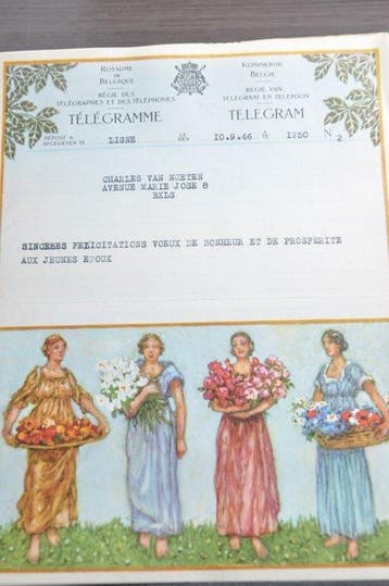 België - Flinke verzameling oude (jaren 40/50) Telegrammen, Gestempeld