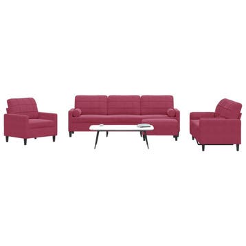 vidaXL 4-delige Loungeset met kussens en bolsters fluweel, Verzenden, Nieuw