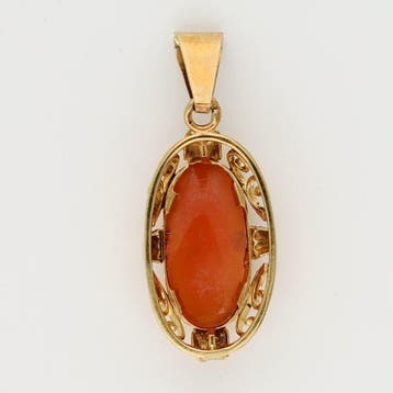 Zonder minimumprijs - Hanger - 14 karaat Geel goud - Camee, Bijoux, Sacs & Beauté, Bijoux anciens