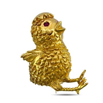 Broche - 14 carats Or jaune, Broche exclusive en or jaune 14