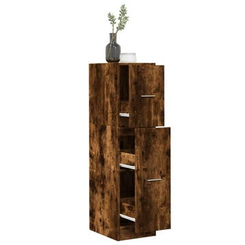 vidaXL Apothekerskast 30x41x118 cm bewerkt hout gerookt, Verzenden