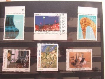 Frankrijk - Prachtige collectie schilderijen., Gestempeld