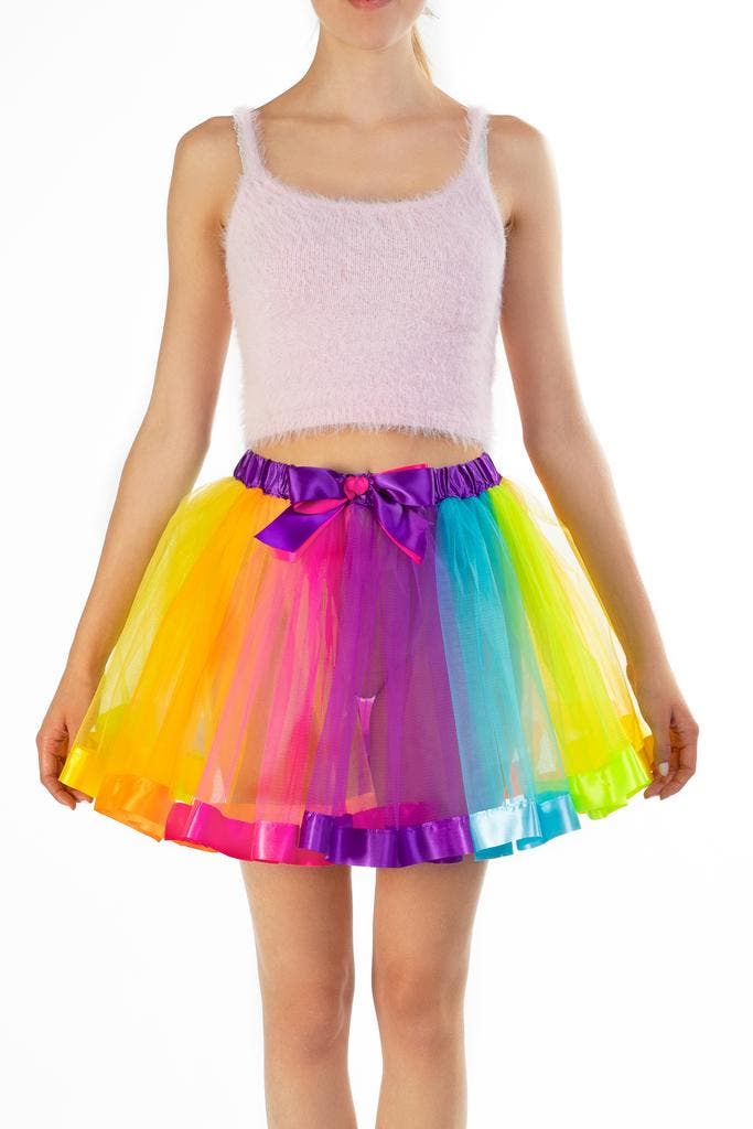 KIMU® Tutu Regenboog Petticoat M L Tule Rokje Gekleurde Rok, Kleding | Dames, Carnavalskleding en Feestkleding, Nieuw, Ophalen of Verzenden