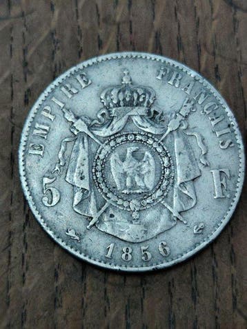Frankrijk. Napoléon III. 5 Francs 1856-D, Lyon (Zonder, Postzegels en Munten