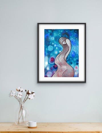 Lotte Teussink - Studio Works 5 – Original painting on paper, Antiquités & Art