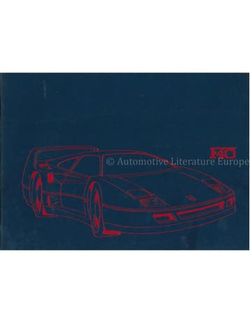 1987 FERRARI F40 PERSMAP FRANS 475/87, Ophalen of Verzenden