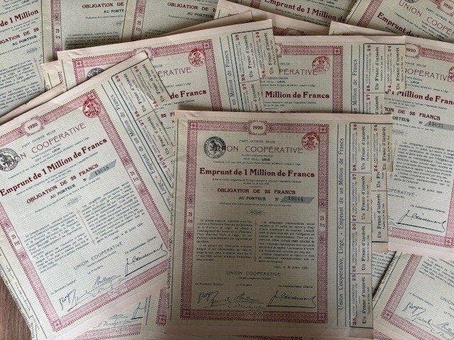 Belgique. 25 francs per obligatie 1920 (Sans prix de, Antiquités & Art, Antiquités | Jouets