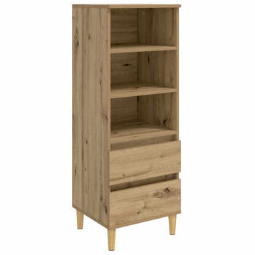 vidaXL Highboard Artisanaal eiken 40 x 36 x 110 cm Bewerkt, Verzenden