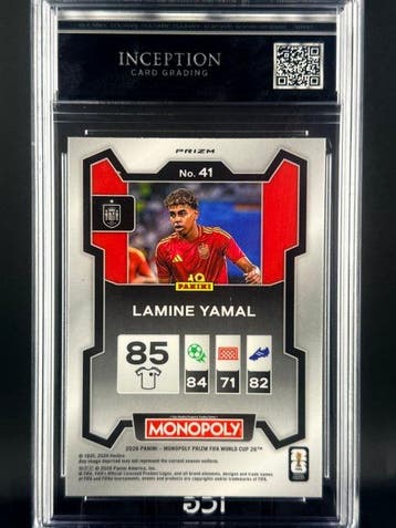 2025/26 Panini Prizm Monopoly Lamine Yamal 41 Carte, Verzamelen, Nieuw
