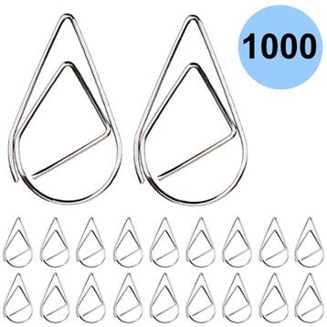 Fako Bijoux - 1000x Paperclip Druppel Zilver -, Diversen, Cadeauverpakkingen, Verzenden, Nieuw