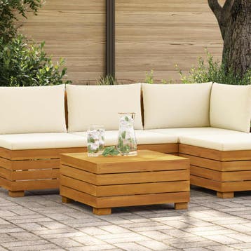 vidaXL Tuin Bijzettafel Massief Acacia Hout Bruin 60 x 60 x, Tuin en Terras, Verzenden, Nieuw