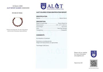 Zonder minimumprijs - Armband Zilver - Garnet -, Nieuw